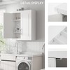 Bathroom Kitchen Wall Cabinet, Medicine Cabinet Over The Toilet, Laundry Room Cabinet with Doors and Storage Shelves, White - 4 of 4