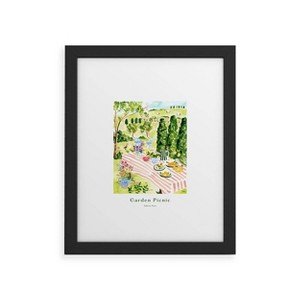  Deny Designs Sabina Fenn Illustration Garden Picnic Black Framed Art Print - 1 of 4