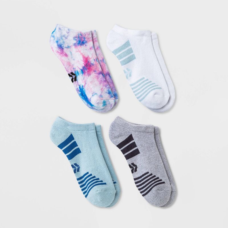 Women's Cushioned Tie-Dye 4pk No Show Athletic Socks - All In Motion™ 4-10, 1 of 5