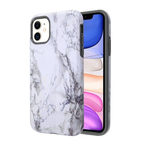 Valor Fuse Marble Hard Hybrid Plastic Tpu Case For Apple Iphone 11 White Gray Target