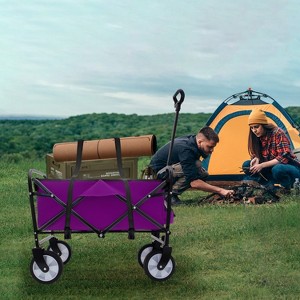 GDFStudio Velmora Collapsible Utility Wagon Cart with Strap System