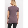 Hello Miz Women's Casual T-Shirt Short Sleeve Round Neck Maternity Top - 3 of 4