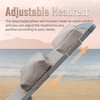 GlasFlength Patio Lounge Chair, Set of Three with Adjustable Back and Pillow Multi-Function Chair for Poolside, Patio, Brown, 60.51" * 23.86" * 38.35" - 4 of 4