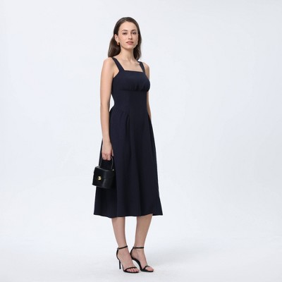 Женские платья A New Day Women's Midi Dress - A New Day™ Navy Blue XXL — фото 3