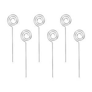Unique Bargains Stainless Steel Drink Appetizer Circle Head Cocktail Picks 5.24" 6 Pcs - 1 of 4