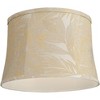 Springcrest Bergamo 14" Top x 16" Bottom x 11" High x 11" Slant Print Lamp Shade Replacement Medium Gold Drum Modern Softback Washer Harp Finial - 3 of 4