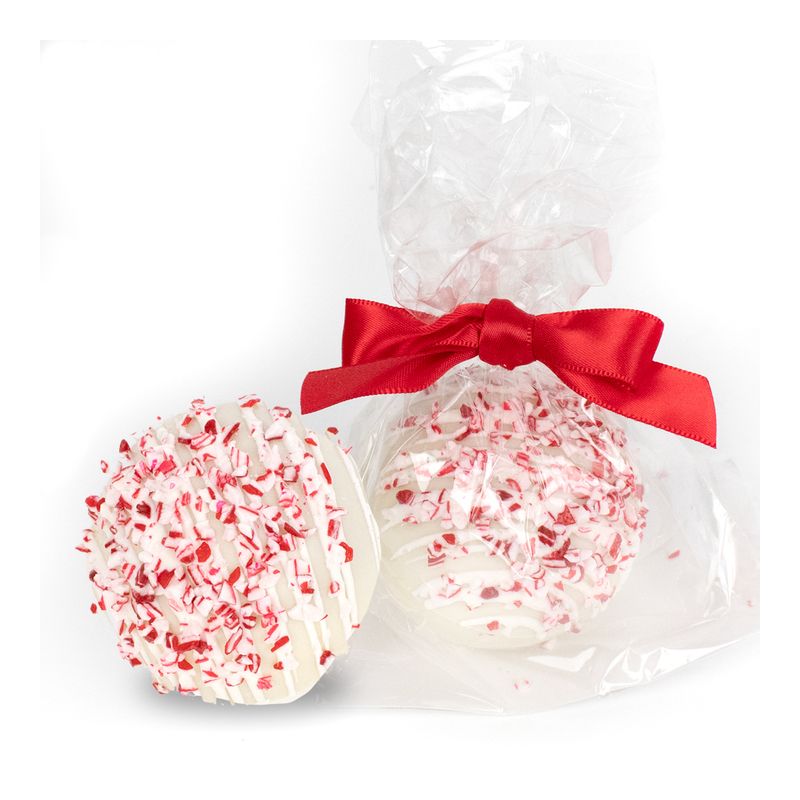 3 Pcs Christmas Hot Chocolate Bombs White Chocolate With Crushed Peppermint - Merry Christmas, 2 of 3