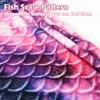 Catalonia Kids Mermaid Tail Blanket, Super Soft Plush Flannel Sleeping Snuggle Blanket for Girls, Gifts for Daughter - 3 of 4