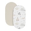 Sweet Jojo Designs Boy, Girl, Gender Neutral Baby Bassinet Fitted Sheets Set Serengeti Animals Taupe Grey Beige 2pc - image 2 of 4