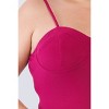 Slickblue Magenta Bodysuit, Women's Stretchy, Polyester Spandex Top, Plus Size Size 1XL-3XL - 3 of 4