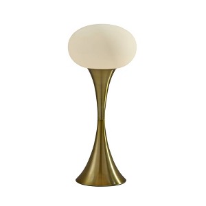 Adesso Otis Table Lamp Brass: Frosted Acrylic Globe, Touch Sensor, ETL Listed, Metal Body - 1 of 4