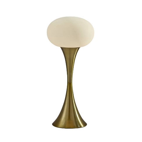 Adesso Otis Table Lamp Brass: Frosted Acrylic Globe, Touch Sensor, ETL Listed, Metal Body - image 1 of 4