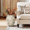 LuxenHome Rustic Antiqued Terracotta Vase, Round Bouquet Holder for Farmhouse Décor - 2 of 4