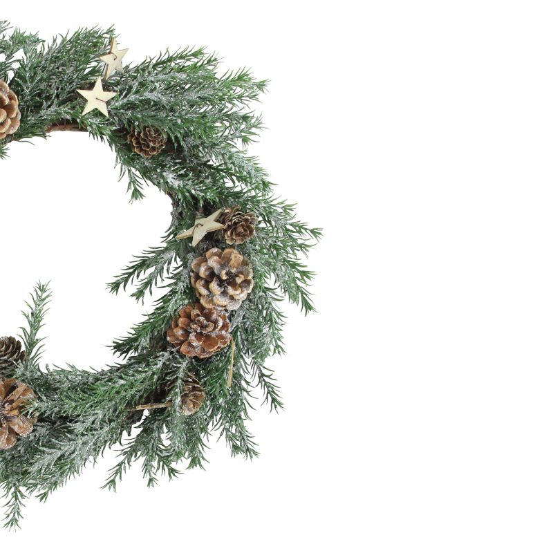 Northlight Classic Pine with Pine Cones and Stars Artificial Christmas Wreath, 13-Inch, Unlit, 3 of 5