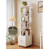 YONWAY 5 Tier Corner Bookshelf,Floor Standing Bookcase Storage Rack,360 Degree Display Rotating Bookshelf With Drawer For Bedroom, Living Room - 2 of 4