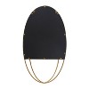 Metal Oval 1 Shelf Wall Mirror Gold - CosmoLiving by Cosmopolitan: Luxury Glam Style, No Assembly, Wall Mounted - 3 of 4