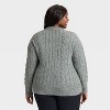 Women's Long Sleeve Cabled Tunic Sweater - A New Day™ - 2 of 3