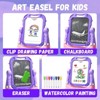 Aoibox Adjustable Double Sided Magnetic Drawing Art Easel for Kids with Letters Numbers Creative Learning Board Purple - 2 of 4