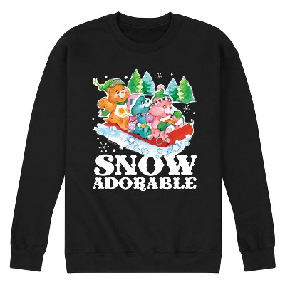 Men's - Care Bears - Snow Adorable Holiday Sled Graphic Fleece Sweatshirt
