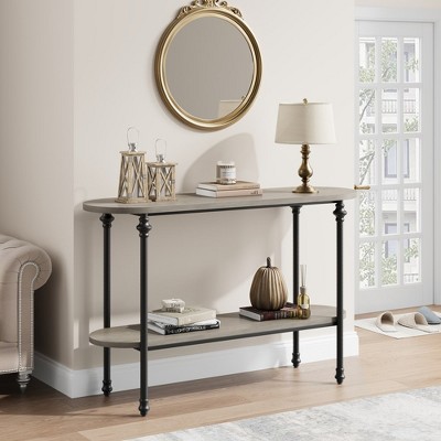 Whizmax Console Table, 43.3" Entryway Table with Storage, 2 Tier Sofa Table, Behind Couch Table for Living Room, Hallway, Entryway