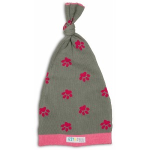 Pavilion Gift Company - Pink and Gray Paws - 0-12 Month Baby Hat - Hats - 1 of 4