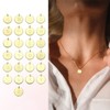 Unique Bargains Women's Gold Tone Disc Pendant Letter Necklace - 4 of 4