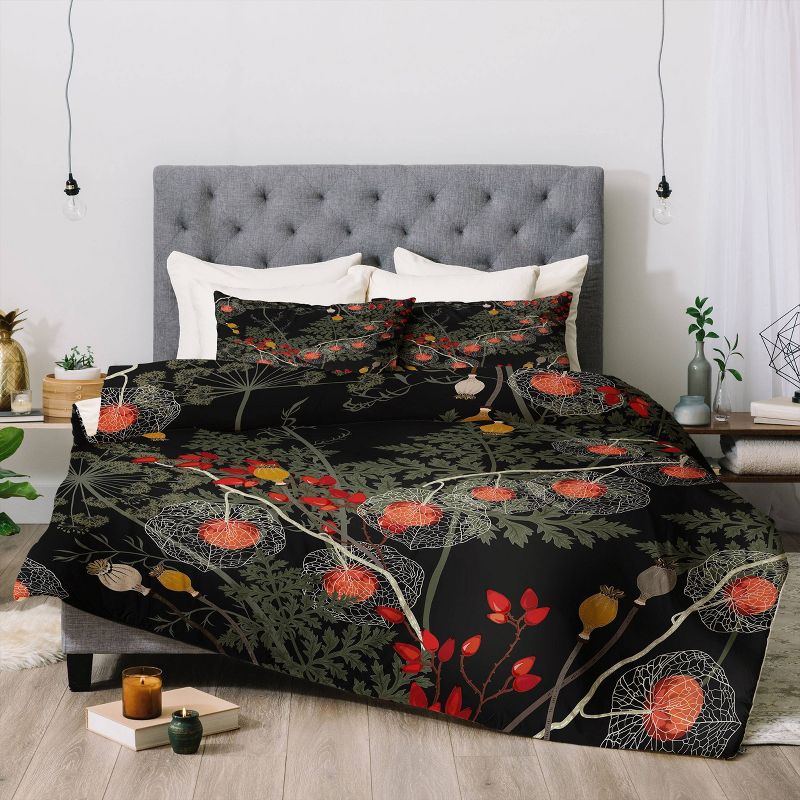 Iveta Abolina Citlali Night Comforter Set Red - Deny Designs, 3 of 8
