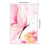 Amanti Art Pink Floral Butterfly by Saskia Michele Framed Canvas Wall Art - 4 of 4