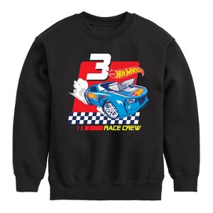 Boys' - Hot Wheels - Race Crew 3 Yrs Graphic Long Sleeve Fleece Sweatshirt - 1 of 3