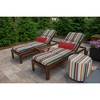 Casual Cushion Stripe Sunbrella Fabric 1-Piece Outdoor Chaise Cushion, 22.5"W x 74"L - 2 of 4