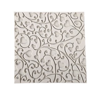 O'Creme Hearts on Vine Silicone Fondant Mold - 4" x 4" - Beige - 1 of 1