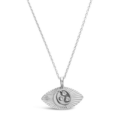 SHINE by Sterling Forever Sterling Silver Starry Nights Eye Pendant Necklace