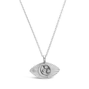 SHINE by Sterling Forever Sterling Silver Starry Nights Eye Pendant Necklace - 1 of 4