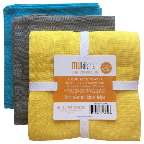 MU Kitchen 24 x 36 Flour Sack Towel - Set Of 3, CafA© 