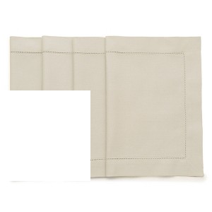 Solino Home Cotton and Linen Hemstitch Placemats - 1 of 4