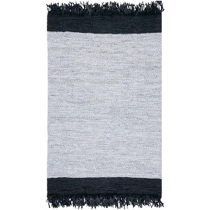 Vintage Leather W/ Fringes VTL701 Hand Woven Indoor Rugs - Safavieh - 1 of 4