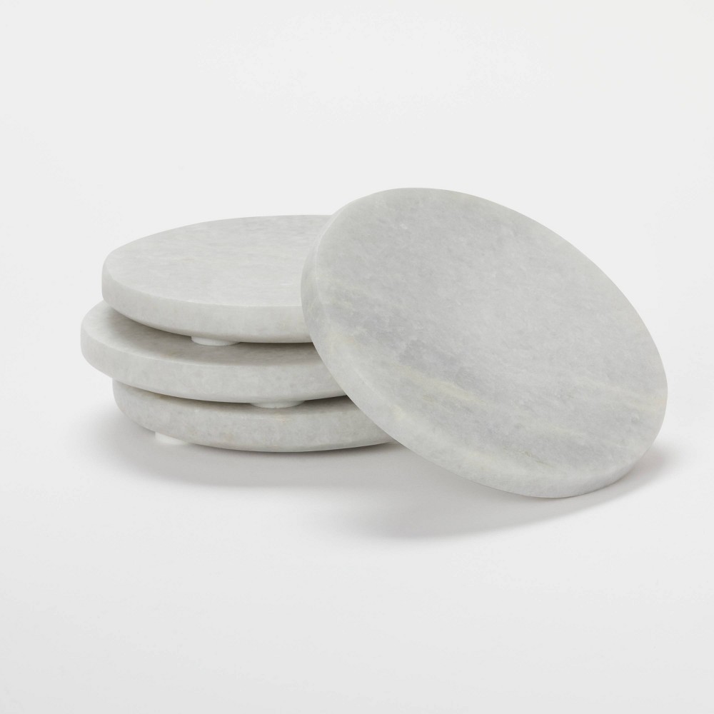 4pk Marble Coasters - Threshold designed with Studio McGee