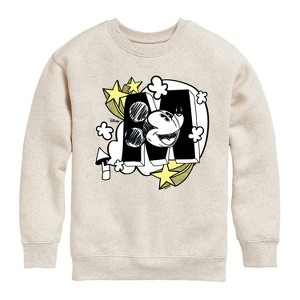 Boys' - Disney - Mickey Mouse in the Clouds Graphic Long Sleeve Fleece Sweatshirt - 1 of 4