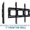 Mount-It! Low-Profile TV Wall Mount 1" Slim Fixed Bracket for 32, 40, 42, 48, 49, 50, 51, 52, 55, 60 inch TVs VESA Compatible up to 600 x 400 Black - 2 of 4