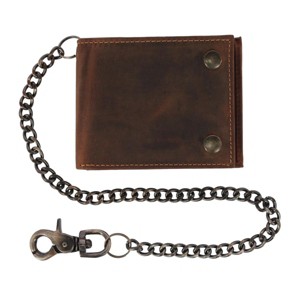 CTM Men's Leather Bifold Chain Wallet - 1 of 4