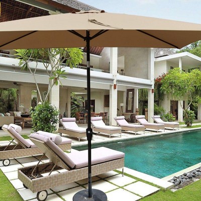 Maria 6x9 ft uv-cut Patio Cantilever Umbrella with Crank and Push Button Tilt without flap, Outdoor Furniture - Maison Boucle