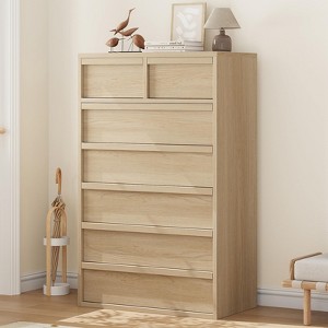 7 Drawer Dresser for Bedroom, Modern 7 Chest of Drawers Tall with Large Drawers Storage, For Living Room, Nursery, Entryway - 1 of 4