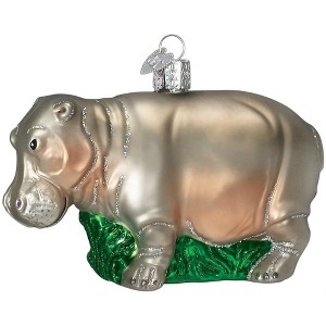 Old World Christmas Glass Blown Ornament for Christmas Tree, Hippopotamus - 1 of 4