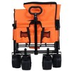 Grungis 500lbs Heavy-Duty Folding Wagon Cart,3-in-1 Shopping Cart with Bench Seat & Storage,Utility Cart for Camping,Sports - 4 of 4