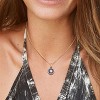 EVERLY JEWELRY | Rose Plated Sterling Silver Faux Pearl and Gemstone Vintage Pendant with Chain– Multiple Gemstone Options - 2 of 4