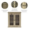 Teamson Home Donovan Removable Two-Door Wall Cabinet with Adjustable Shelves, Light Oak - 3 of 4