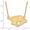 Black Bow Jewelry 14k Yellow Gold Plated Sterling Silver Nashville Predators NHL Necklace 18 Inch - 2 of 4