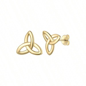 Earrings for Women, Hypoallergenic Sterling Silver Studs, Heart/Triangle/Cross/Butterfly Knot, Silver/Gold/Rose - 1 of 4