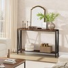 Jojoka 2 Tier Narrow Console Tables, Behind Couch Table,Narrow Console Table - 3 of 4
