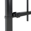 vidaXL Garden Fence with Hoop Top Steel 16.7' Black - 4 of 4